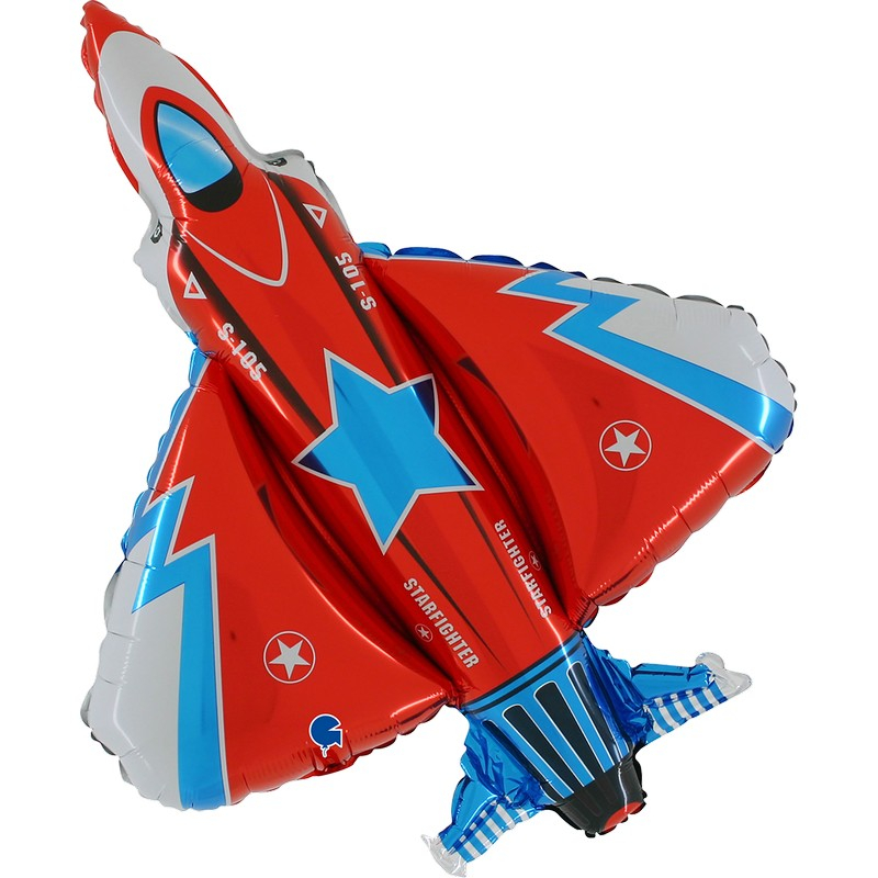 Starfighter Jetfly Folieballon - 1 stk (86 x 67 cm) | Pilot Folieballoner - Temashop