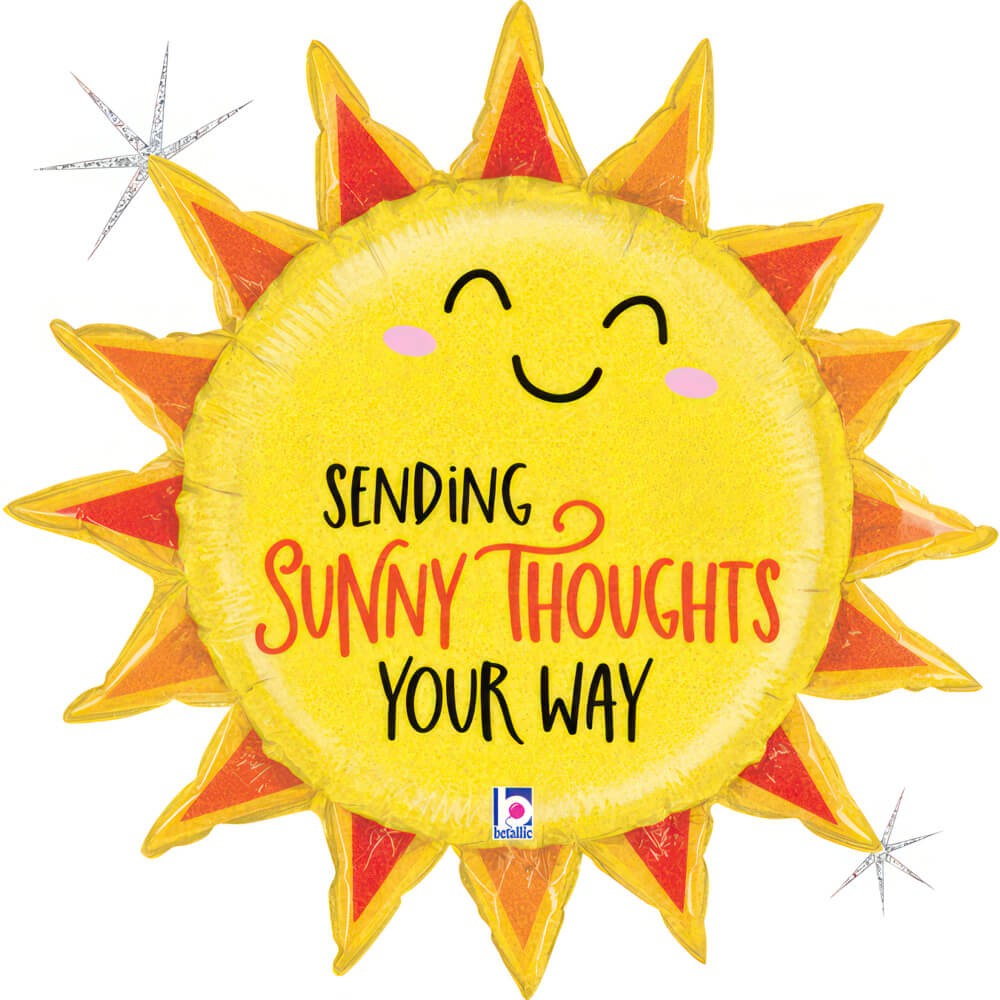Sunny Thoughts Sol Folieballon - 1 stk (64 x 61 cm) | Sol Folieballoner - Temashop