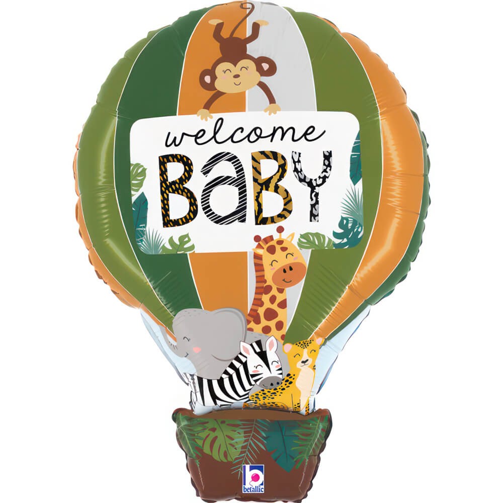 Jungle Dyr Welcome Baby Folieballon