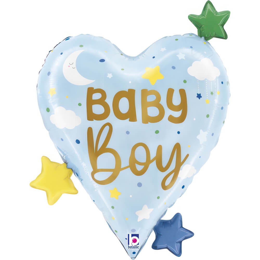Baby Boy Hjerte Folieballon