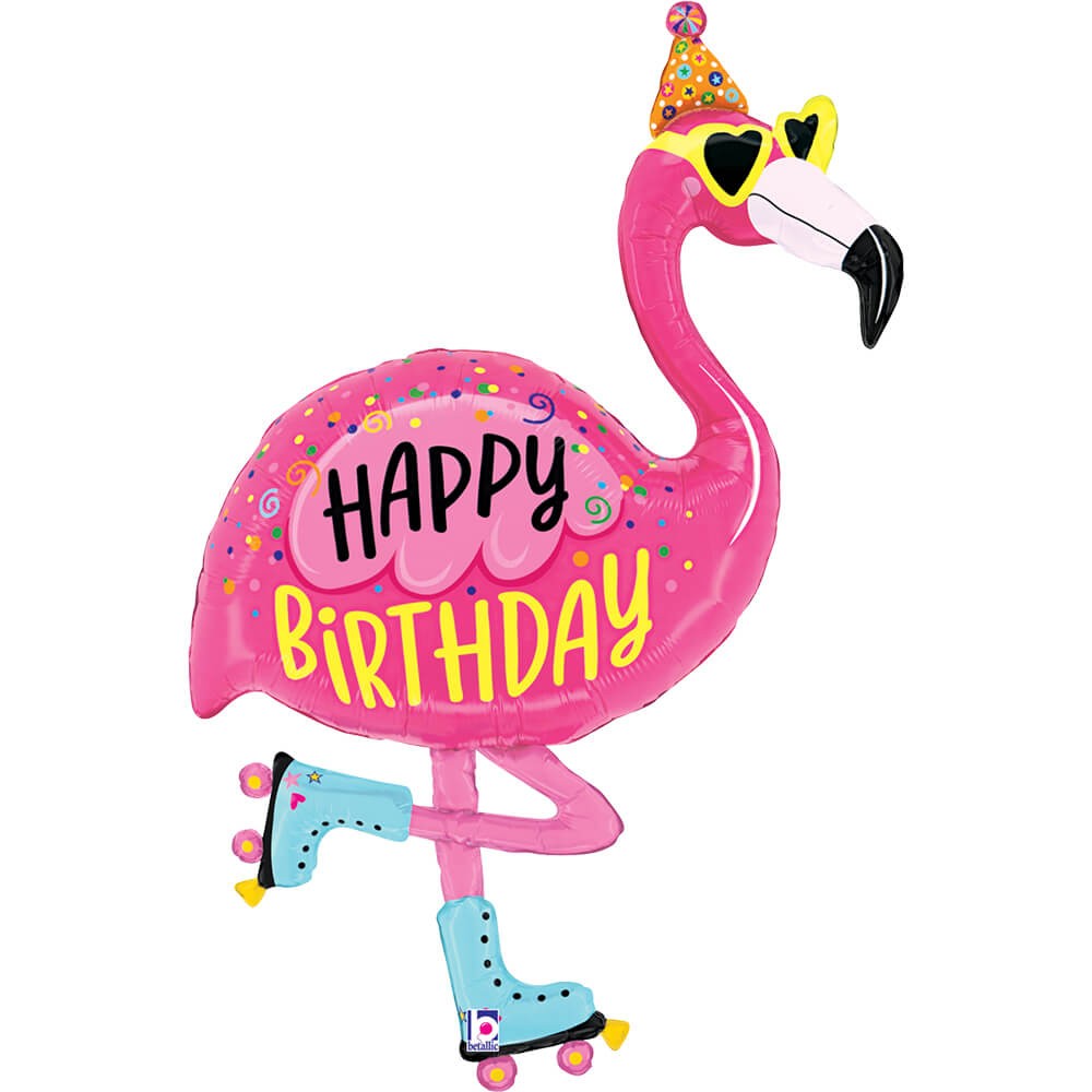 Flamingo Happy Birthday Folieballon