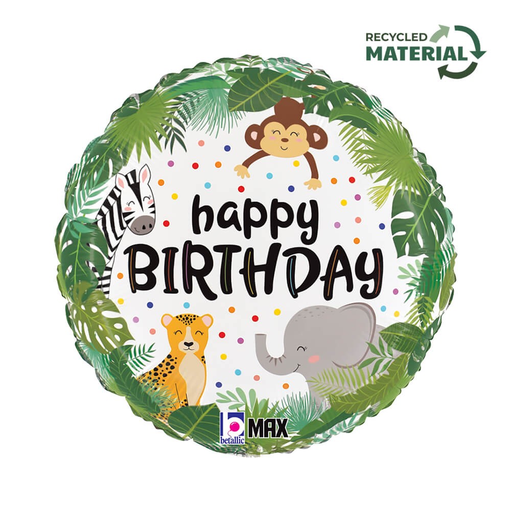 Jungle Happy Birthday Folieballon
