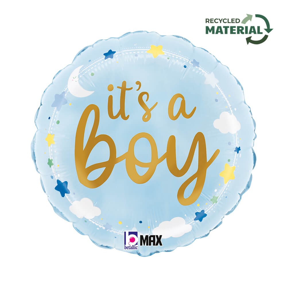 It&#39;s A Boy Stjerner & Skyer Folieballon