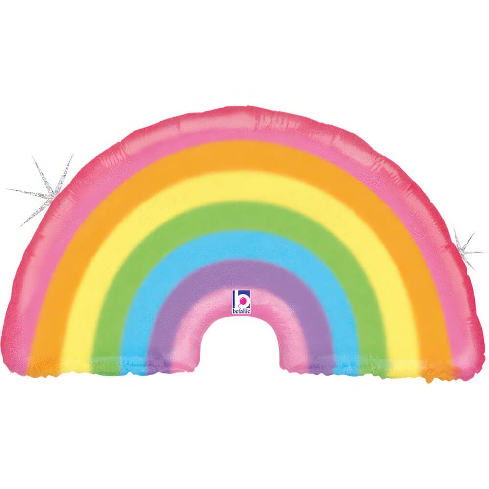 Glitter Regnbue Folieballon