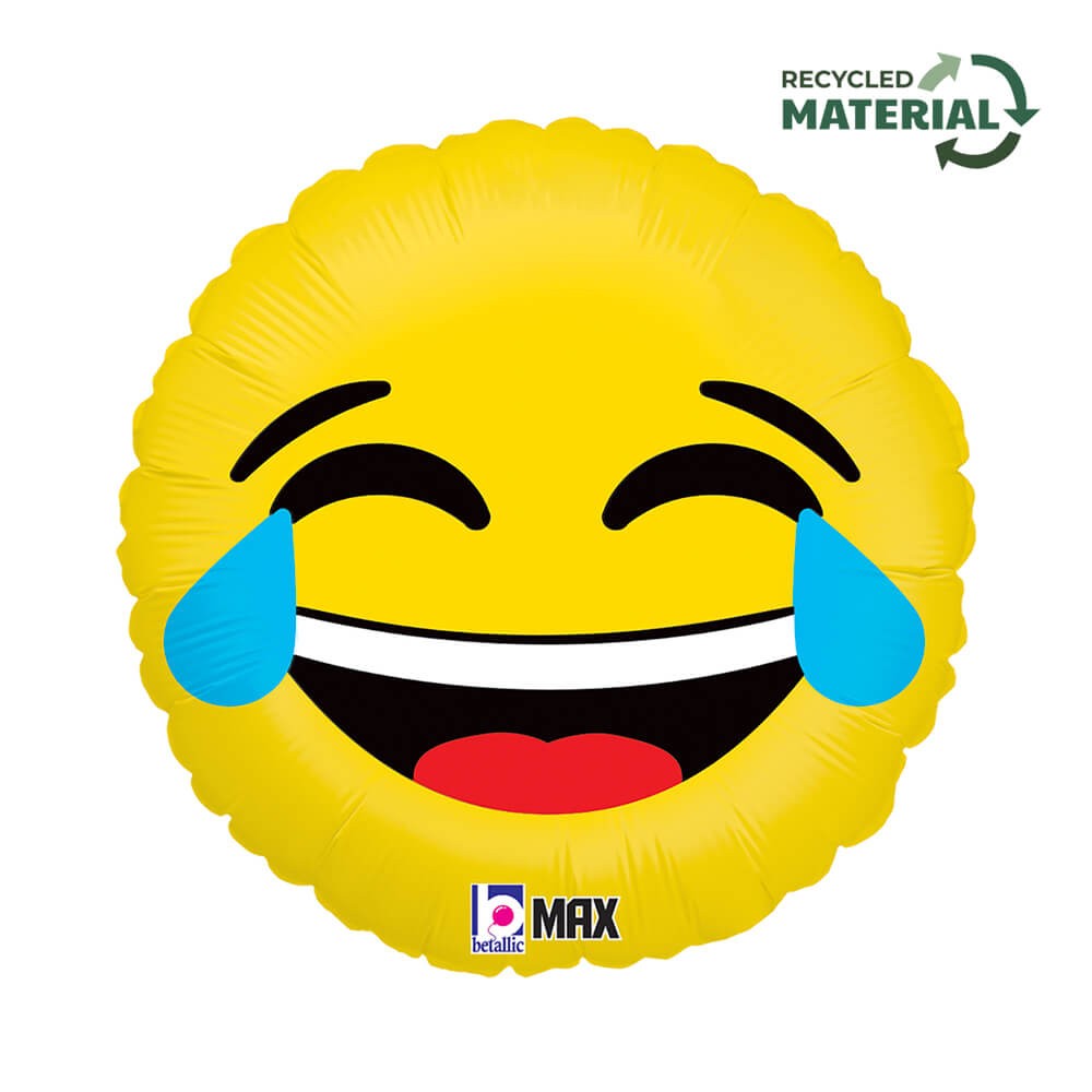 Emoji Grine Folieballon Gul