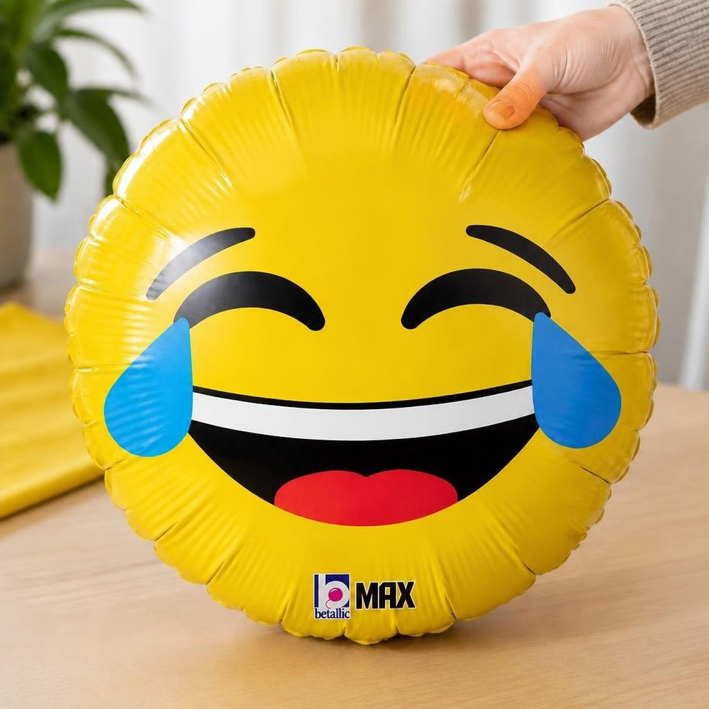 Emoji Grine Folieballon Gul