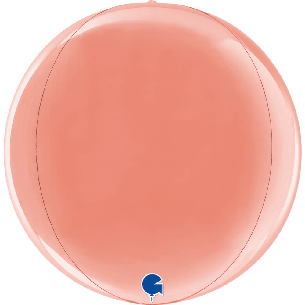 Rund Folieballon Rosaguld - 1 stk (29 x 29 x 29 cm) | Rosaguld tema Folieballoner - Temashop
