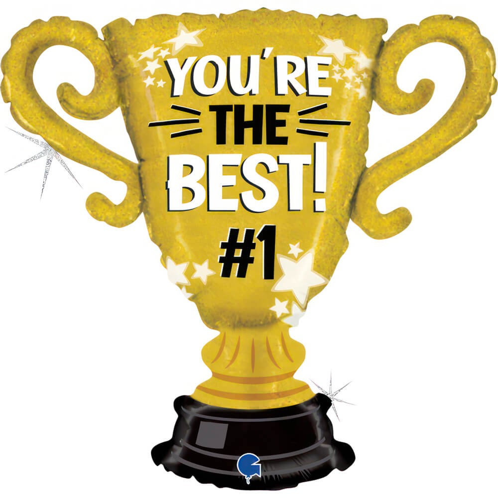 Trofæ You're The Best Folieballon - 1 stk (67 x 68 cm) | Tillykke Folieballoner - Temashop