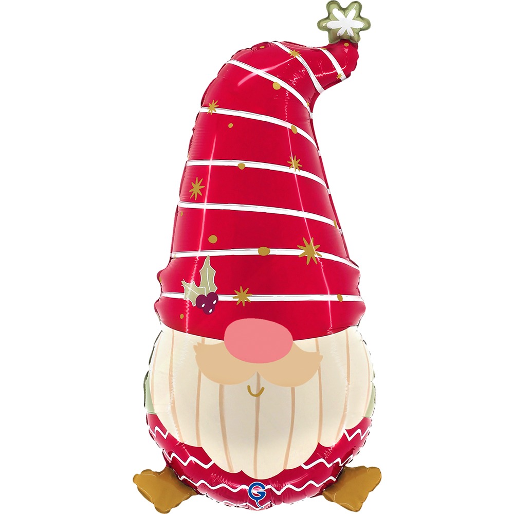 Julenisse Folieballon Rød