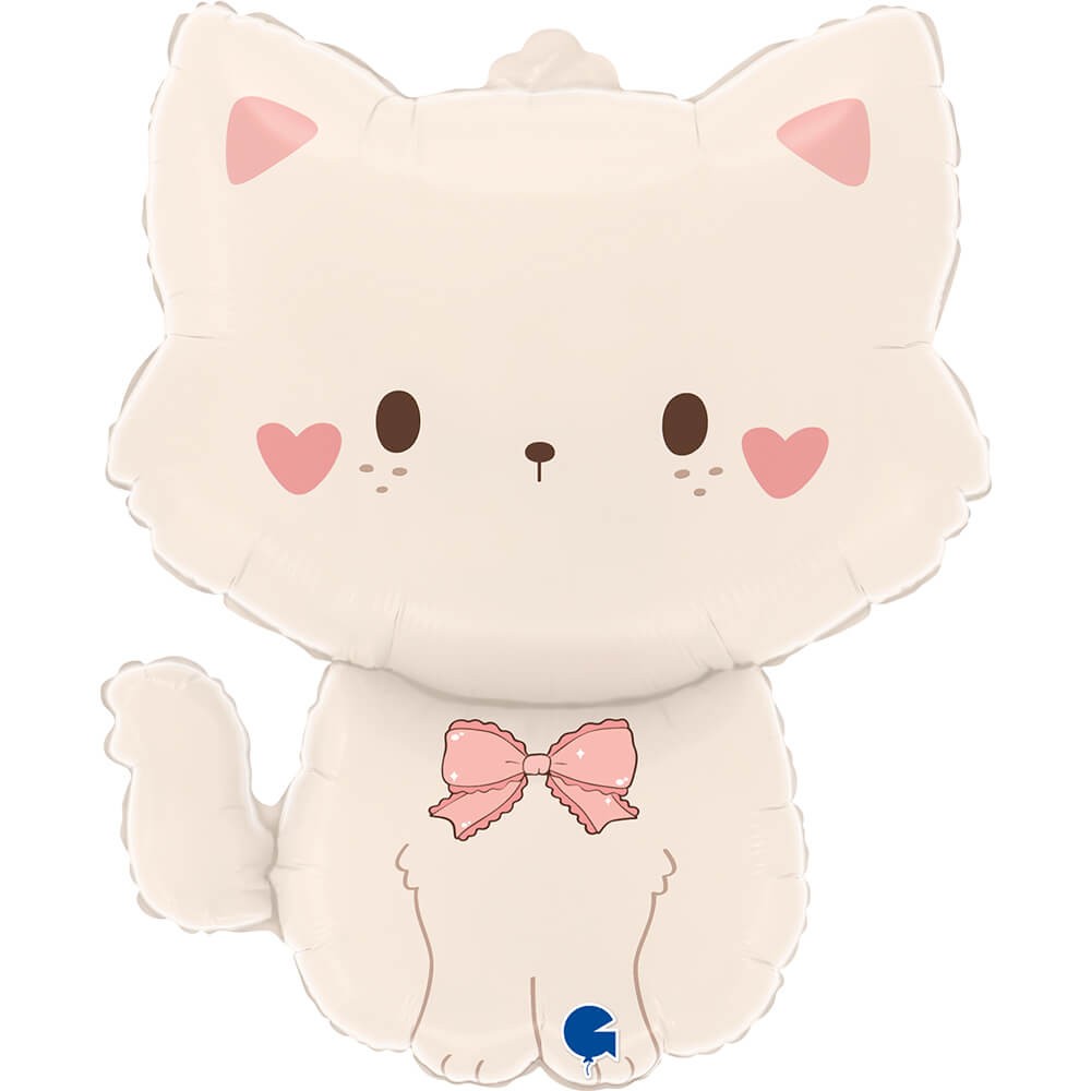 Sød Kat Folieballon - 1 stk (42 x 52 cm) | Kat Folieballoner - Temashop