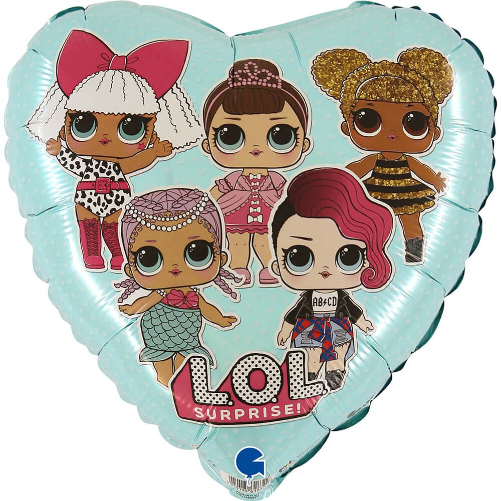 LOL SurpriseÂ® Hjerte Folieballon Lyseblå