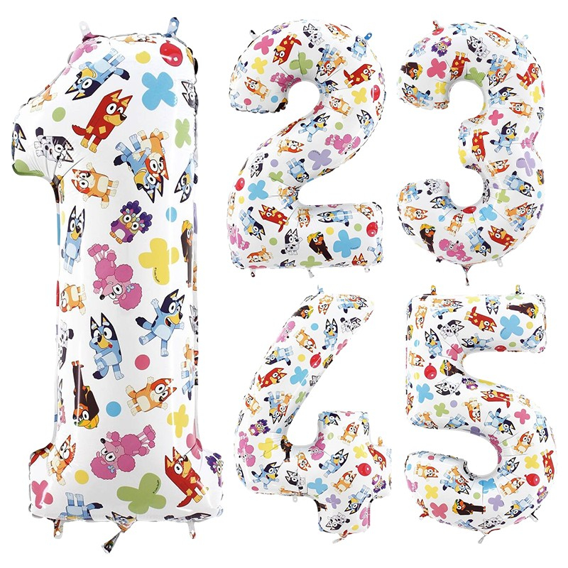 Bluey Folie Talballoner - 1 stk (66 cm) | Bluey Folieballoner tal / bogstav - Temashop