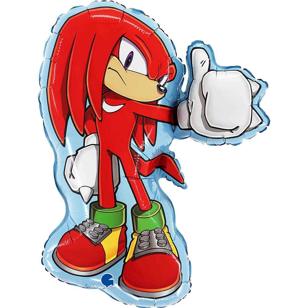 Sonic Knuckles Folieballon - 1 stk (50 x 54 cm) | Sonic Folieballoner - Temashop