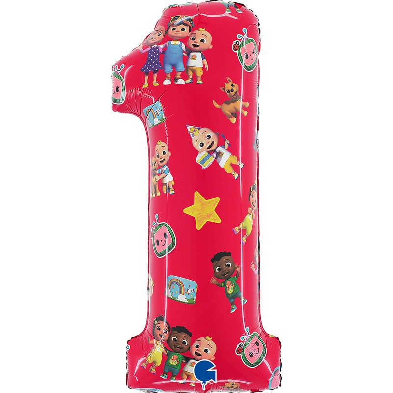 CocomelonÂ® 1 Års Tal Folieballon