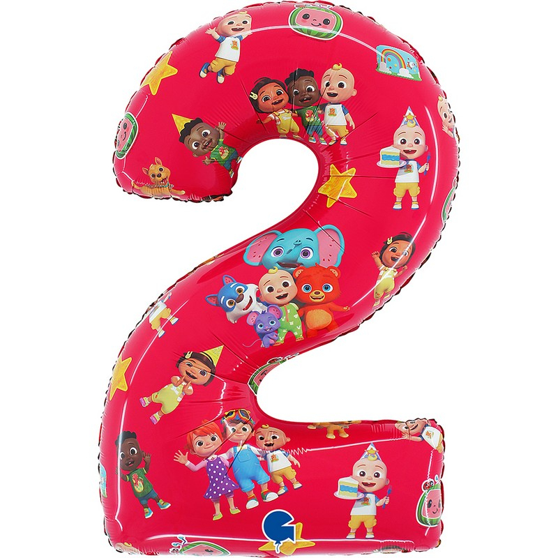 CocomelonÂ® 2 Års Tal Folieballon