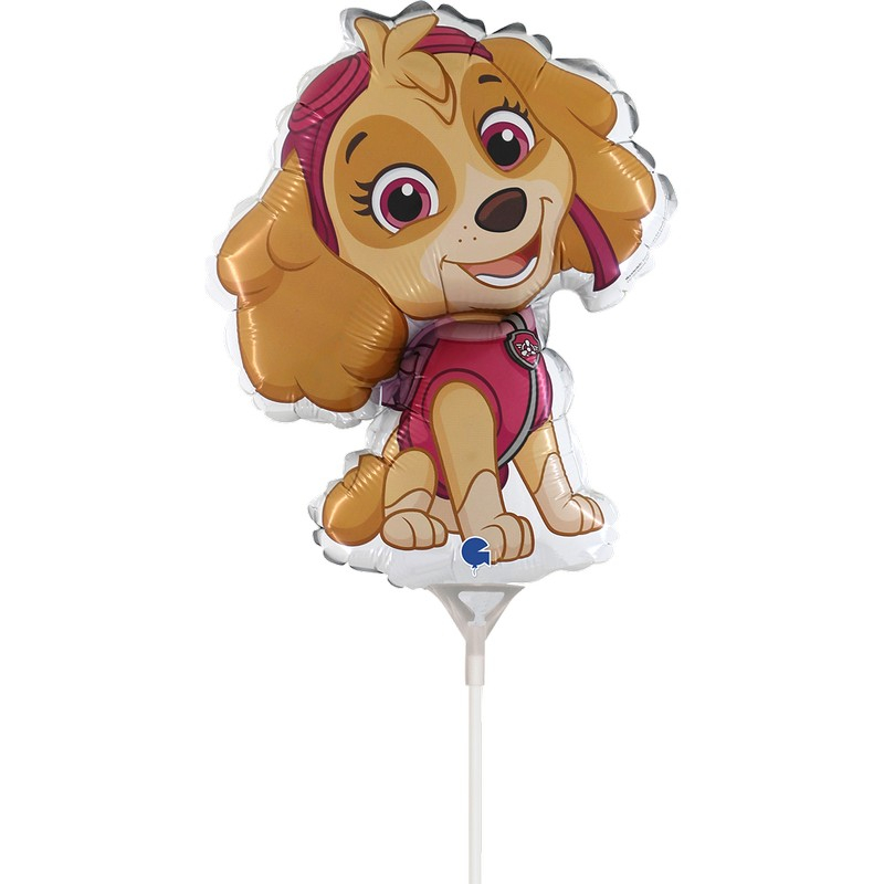 Paw Patrol Skye Mini Folieballoner - 10 stk (20 x 27 cm) | Paw Patrol Folieballoner - Temashop