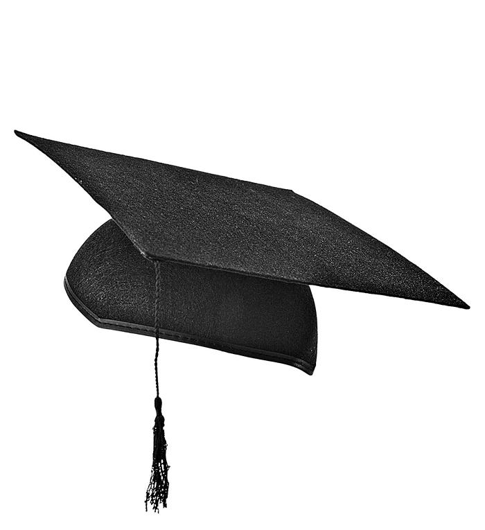 Gradueringshat Filt | Skole Hat / Hue / Hjelm - Hovedtilbehør - Temashop