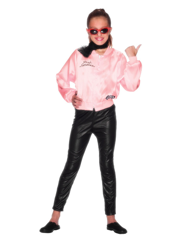 Grease Pink Lady Jakke Til Børn - TV-serier / Film kostume til børn i størrelserne 86-164 | Grease udklædning til børn - Temashop