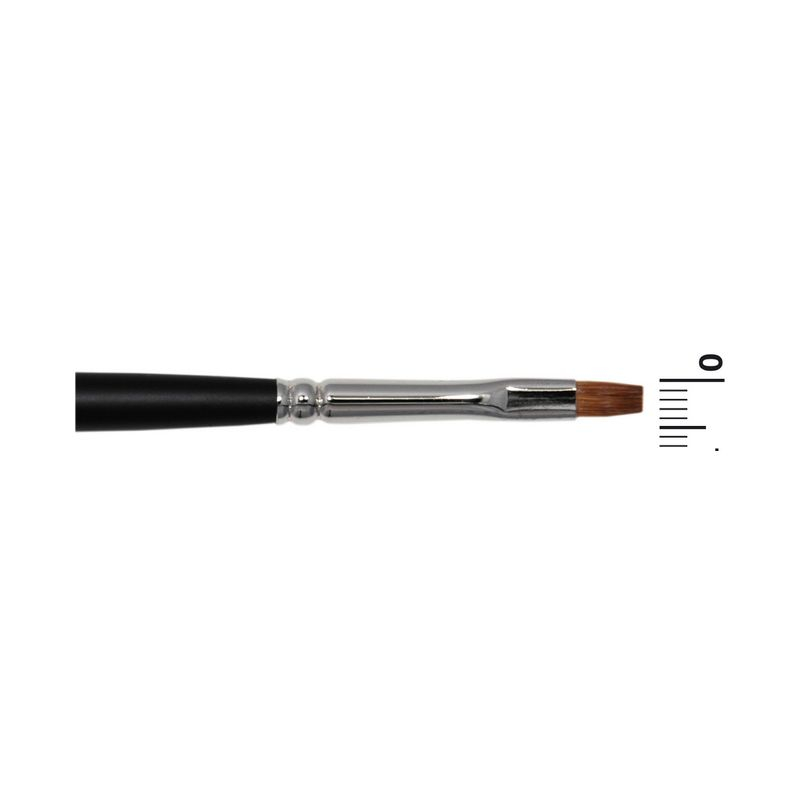 Grimas Pensel Rød Mårhårs, Flad, M4 | Sminketilbehør - Makeup & Negle - Temashop