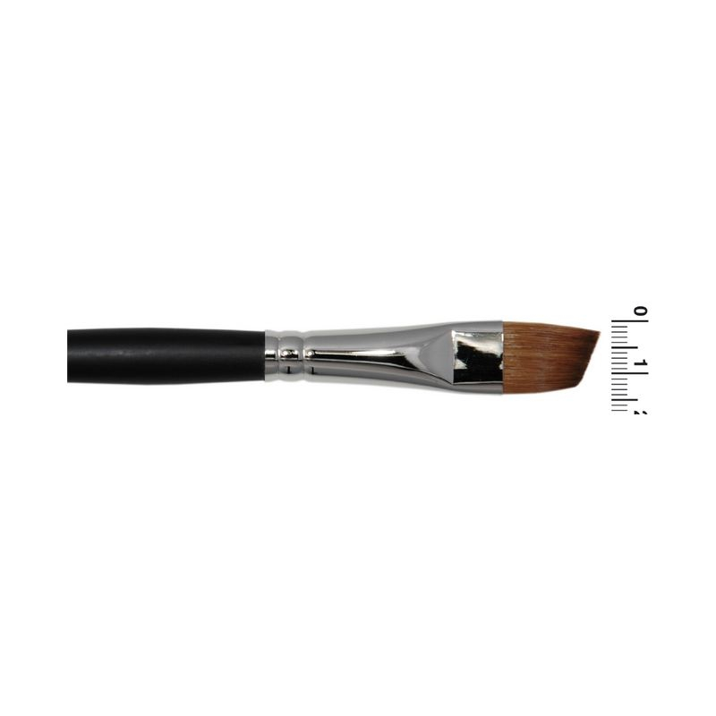 Grimas Pensel Rød Mårhårs, Skrå, MS14 | Sminketilbehør - Makeup & Negle - Temashop
