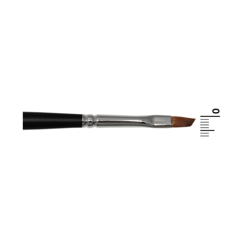 Grimas Pensel Rød Mårhårs, Skrå, MS4 | Sminketilbehør - Makeup & Negle - Temashop
