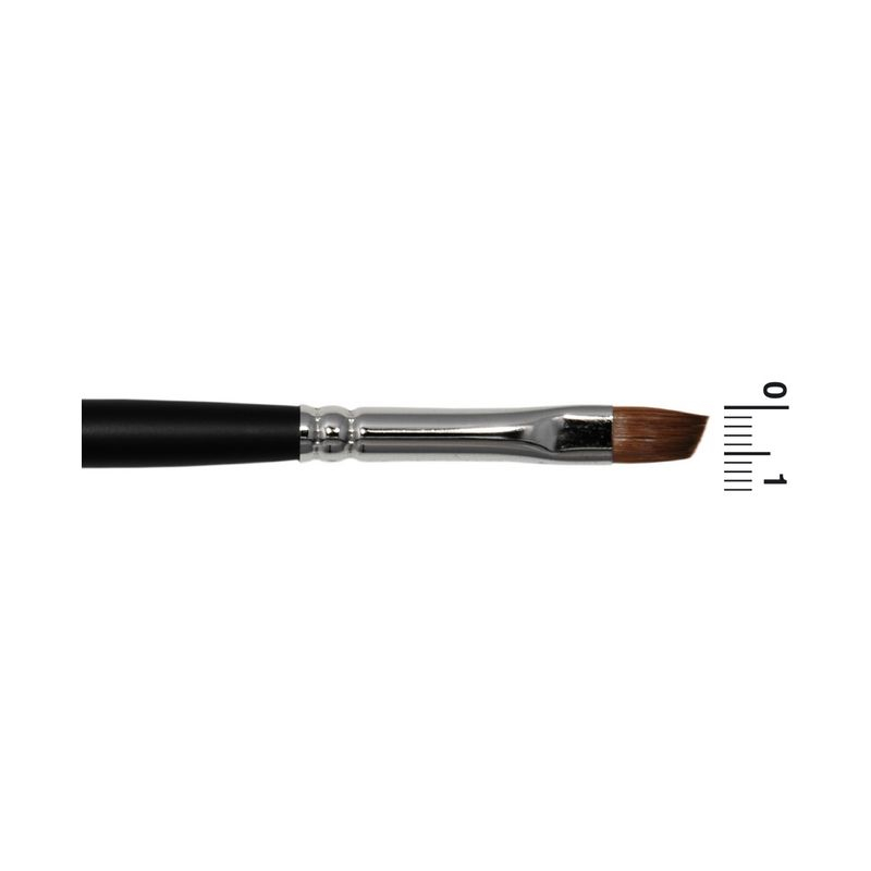 Grimas Pensel Rød Mårhårs, Skrå, MS6 | Sminketilbehør - Makeup & Negle - Temashop