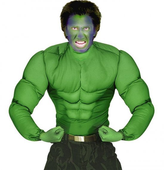 Grøn Muskelbluse Kostume