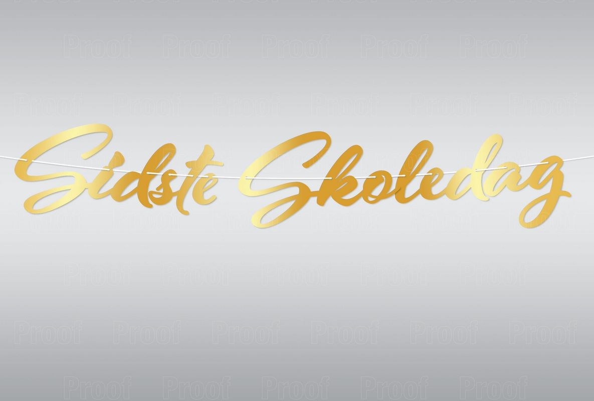 Guirlande Sidste Skoledag Guld