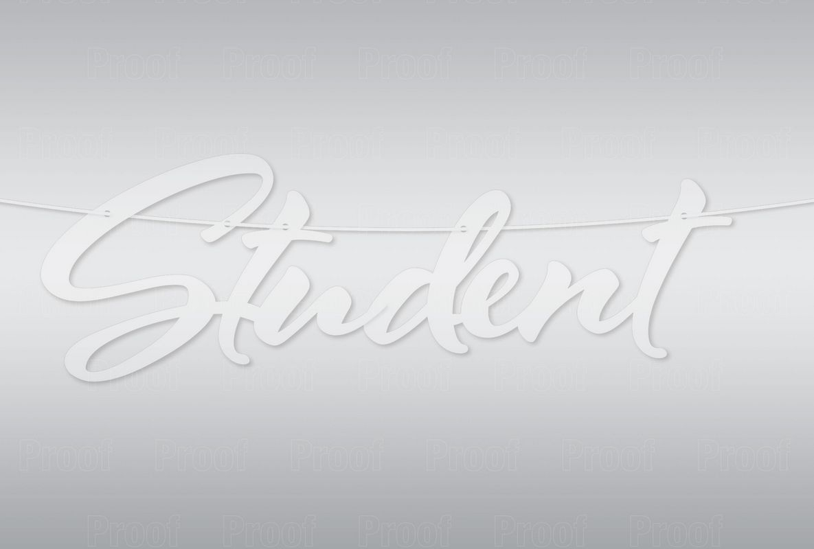 Guirlande Student Hvid