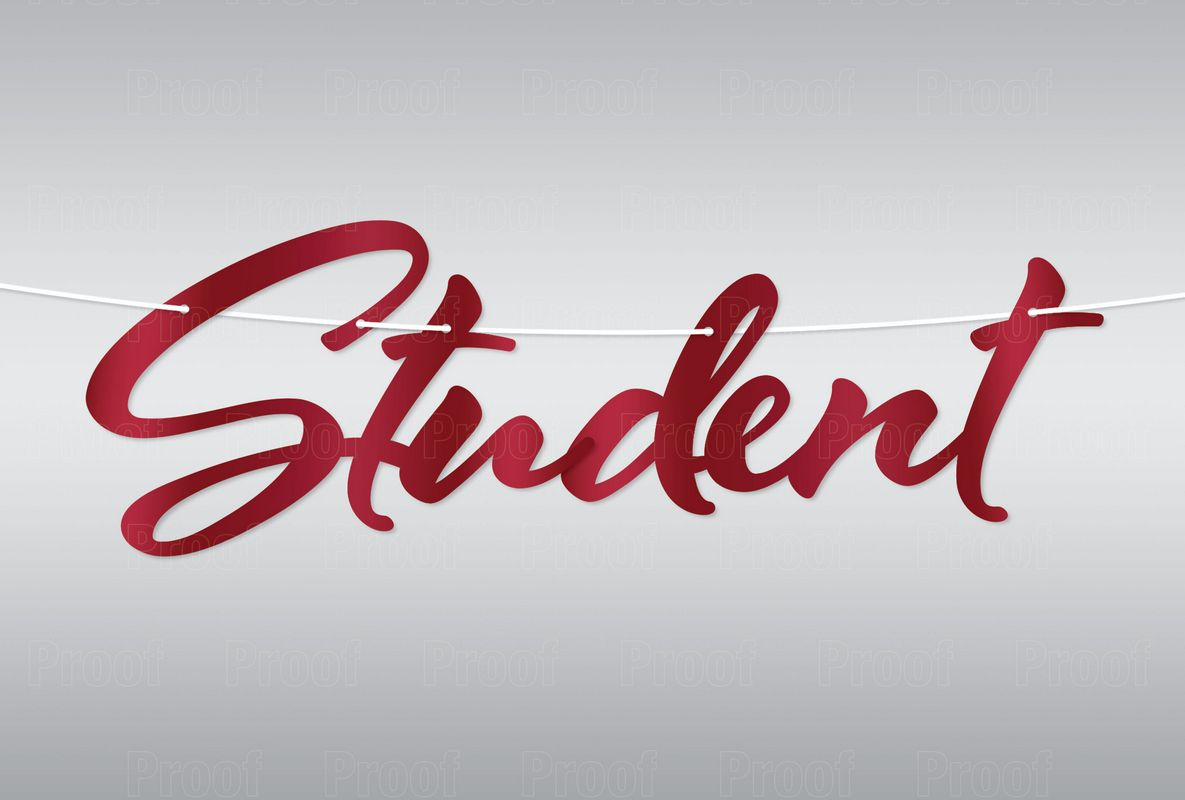 Guirlande Student Rød