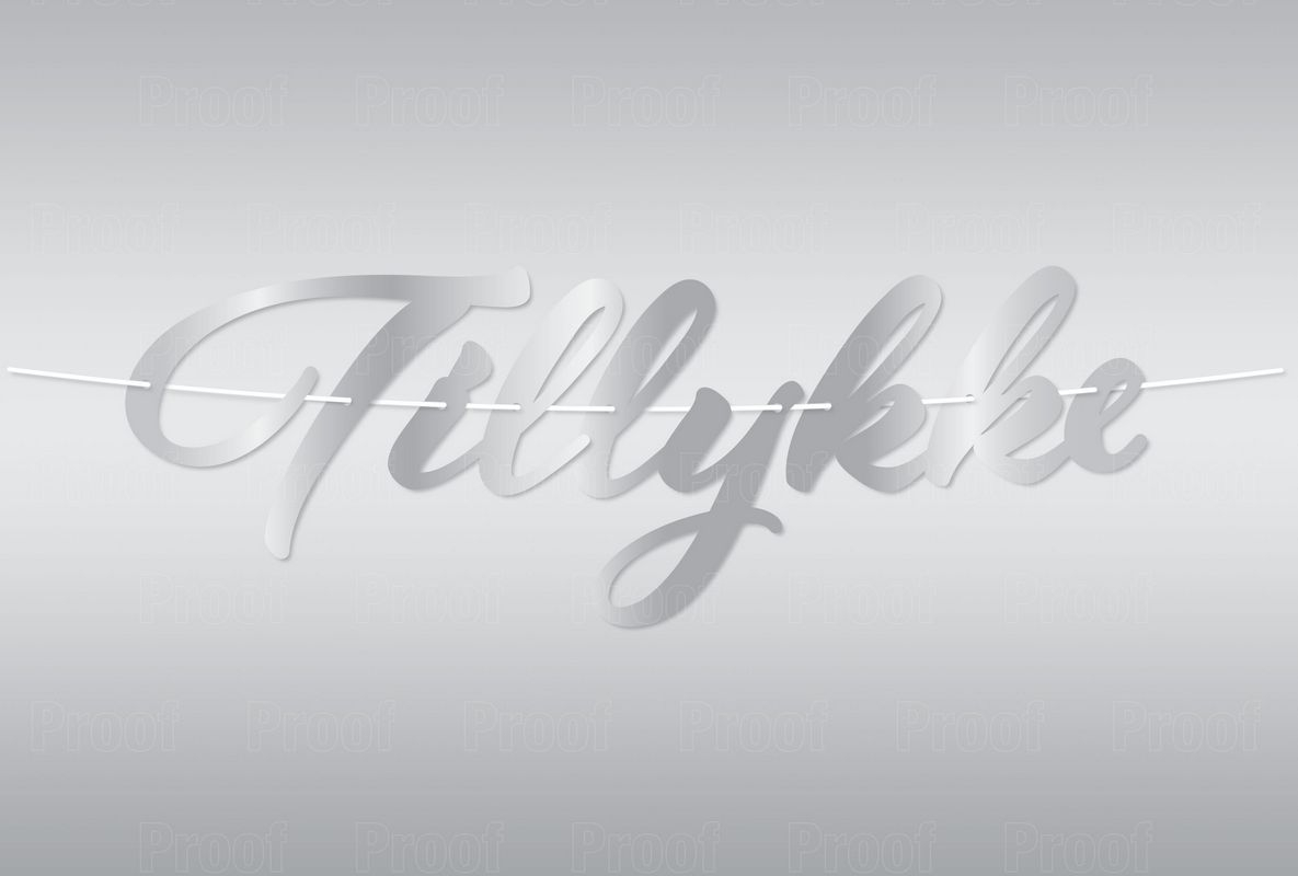 Guirlande Tillykke Sølv
