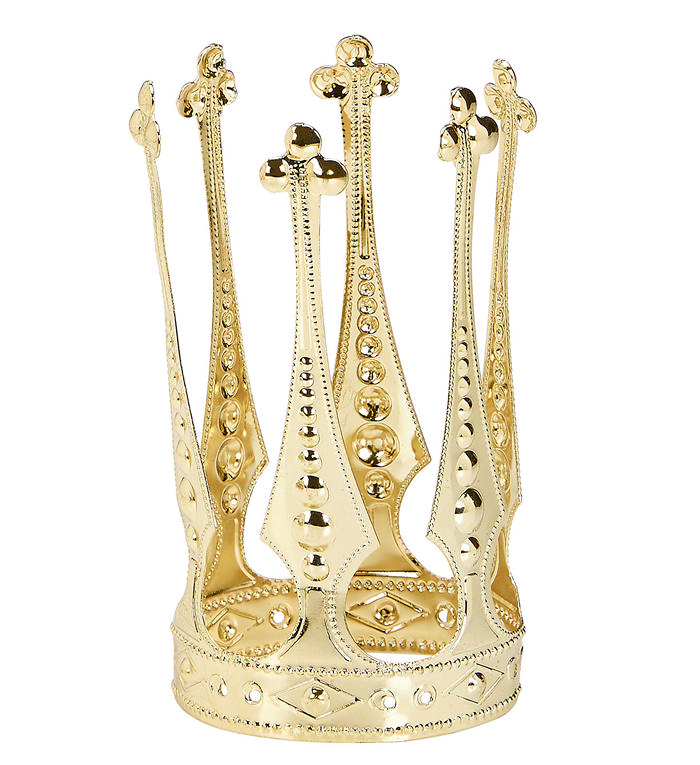 Guld Mini Krone | Prinsesse Hat / Hue / Hjelm - Hovedtilbehør - Temashop