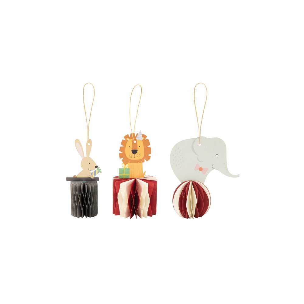 Cirkus Honeycombs - 3 stk (12 cm) | Cirkus Honeycomb-figur - Temashop