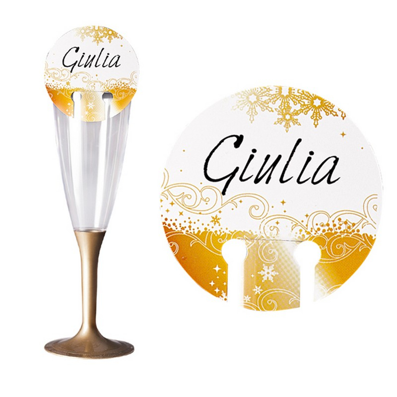 Vinterguld Glasdekorationer - 12 stk - Temashop