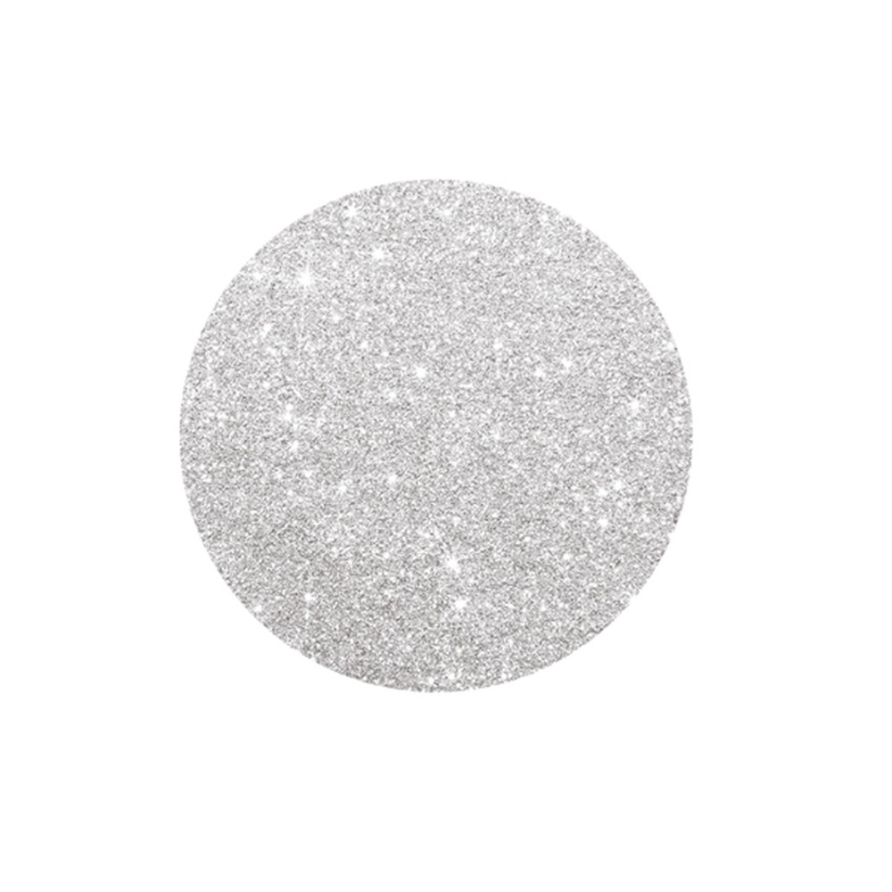 Glitter Glasbrikker Sølv - 6 stk (8,5 cm) | Sølv tema Ølbrikker - Temashop