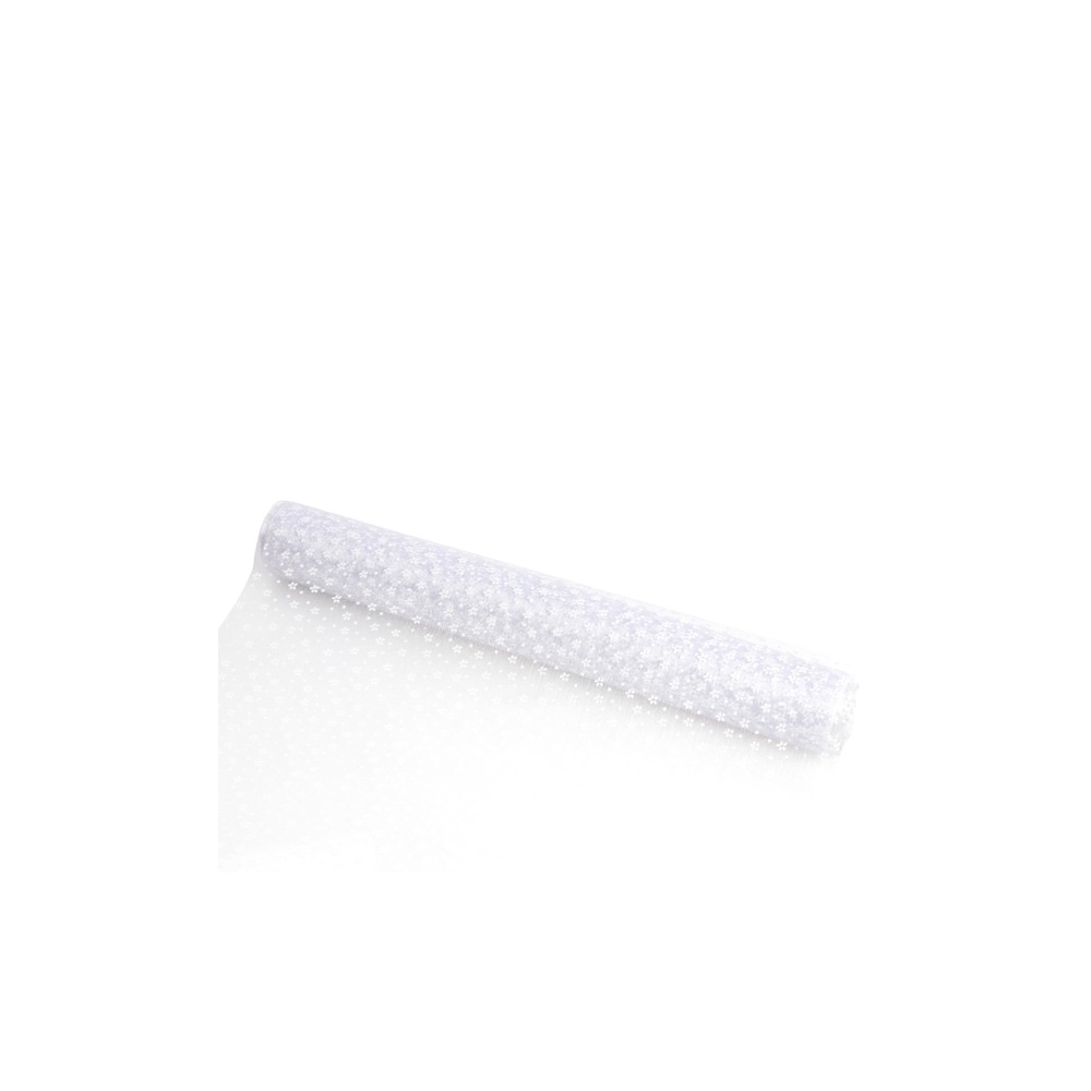 Blomstret Bordløber Hvid - 1 stk (30 cm x 3 m) | Blomst Bordløber - Temashop