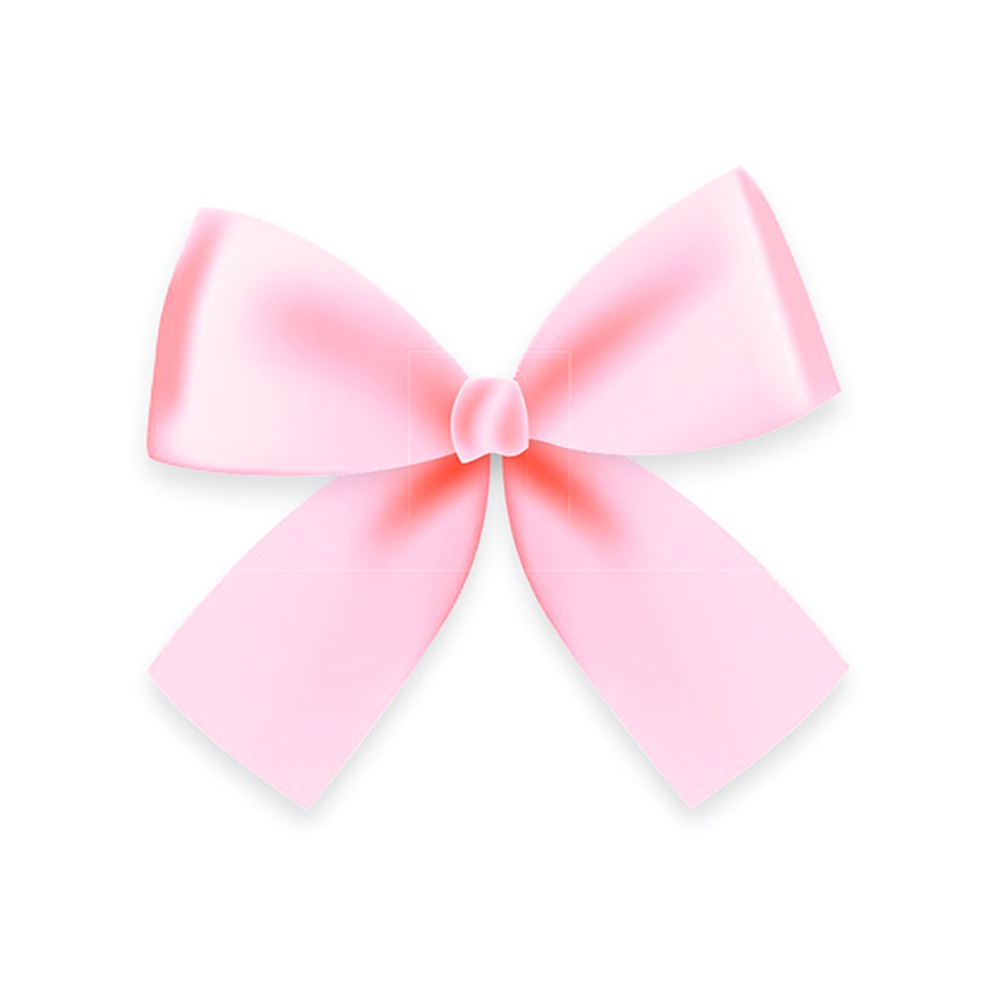 Satin Dekorationssløjfer Lyserød - 4 stk (10 x 9 cm) | Pink tema Bånd - Temashop
