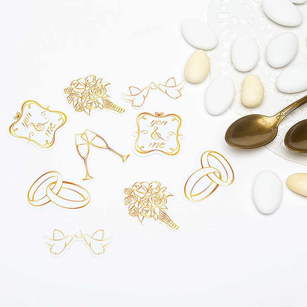 Bryllupskonfetti Guld - 1 stk (14 g) | Bryllup Konfetti - Temashop