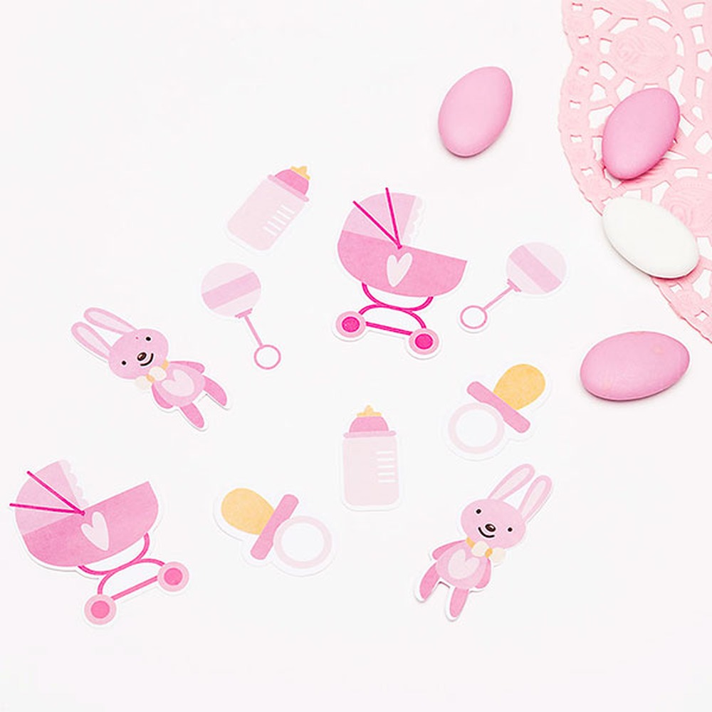 Baby Konfetti Lyserød - 1 stk (14 g) | Baby Konfetti - Temashop