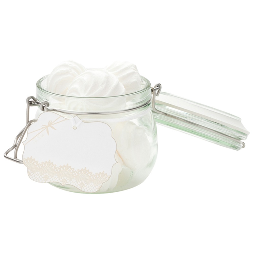 Candy Tags Hvid - 6 stk (8 x 6 cm) | Hvidt tema Kort / Invitationer / Gode råd - Temashop