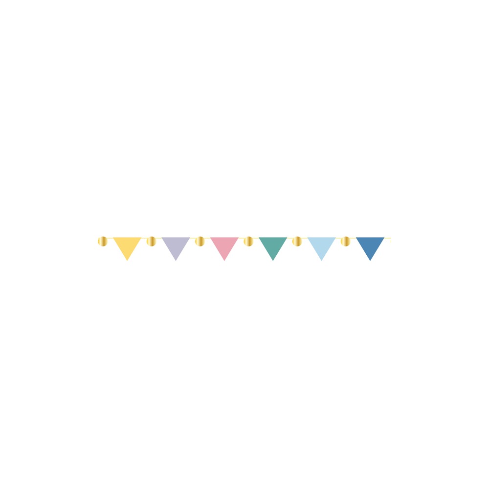 Pastel Vimpelguirlande - 1 stk (3 m) | Pastel Guirlander - Temashop