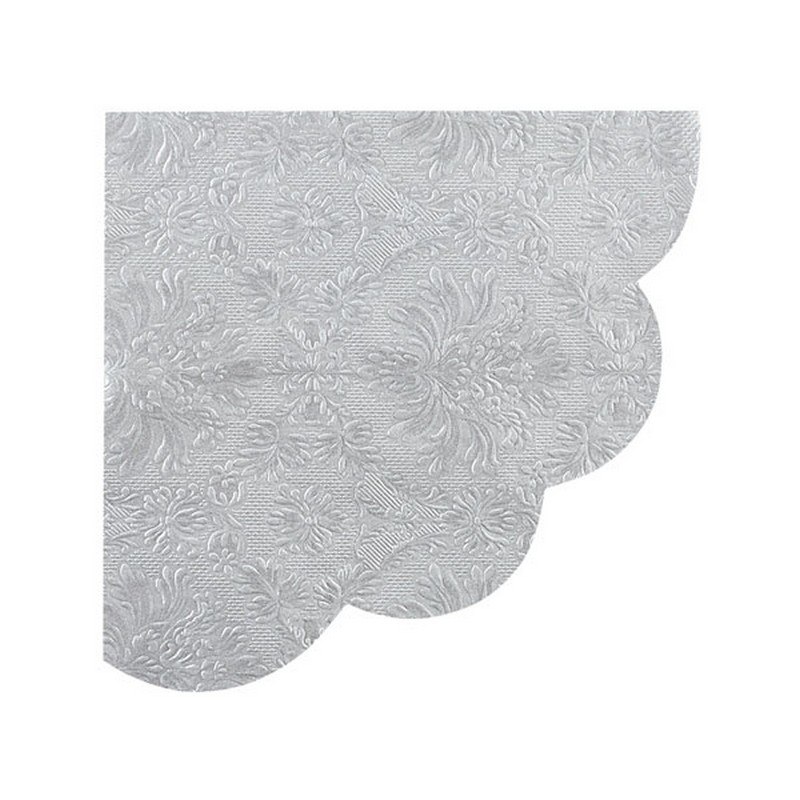 Barokmønstret Servietter Sølv