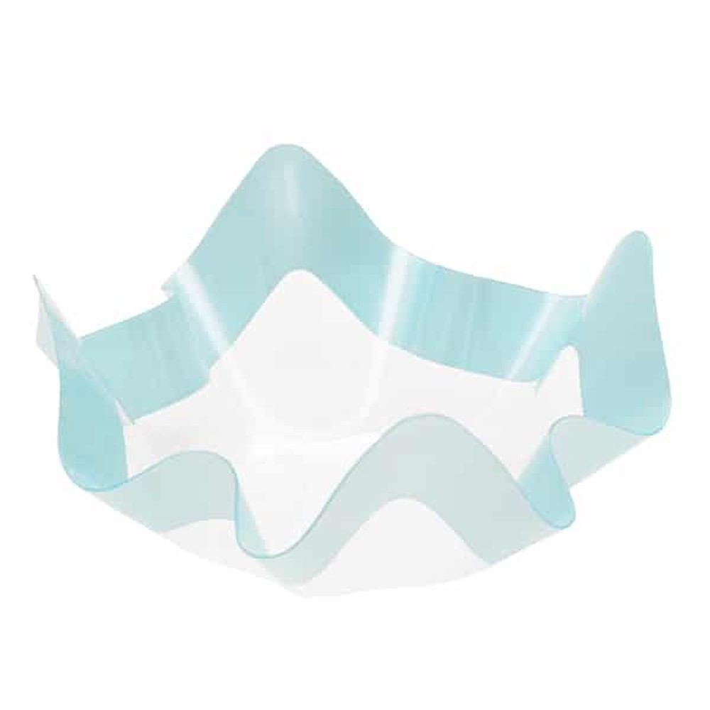 Bølget Skål Transparent/Lyseblå