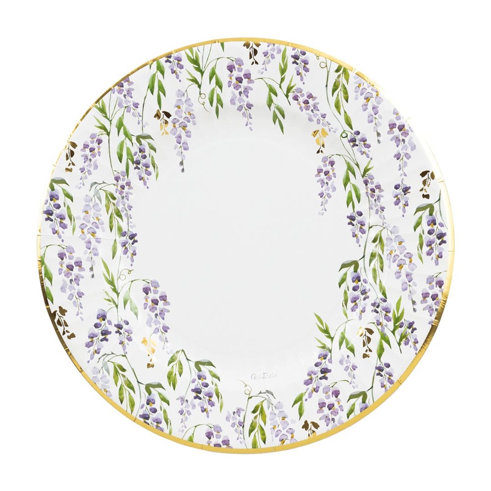 Lilla Syren Paptallerkener Med Guldkant