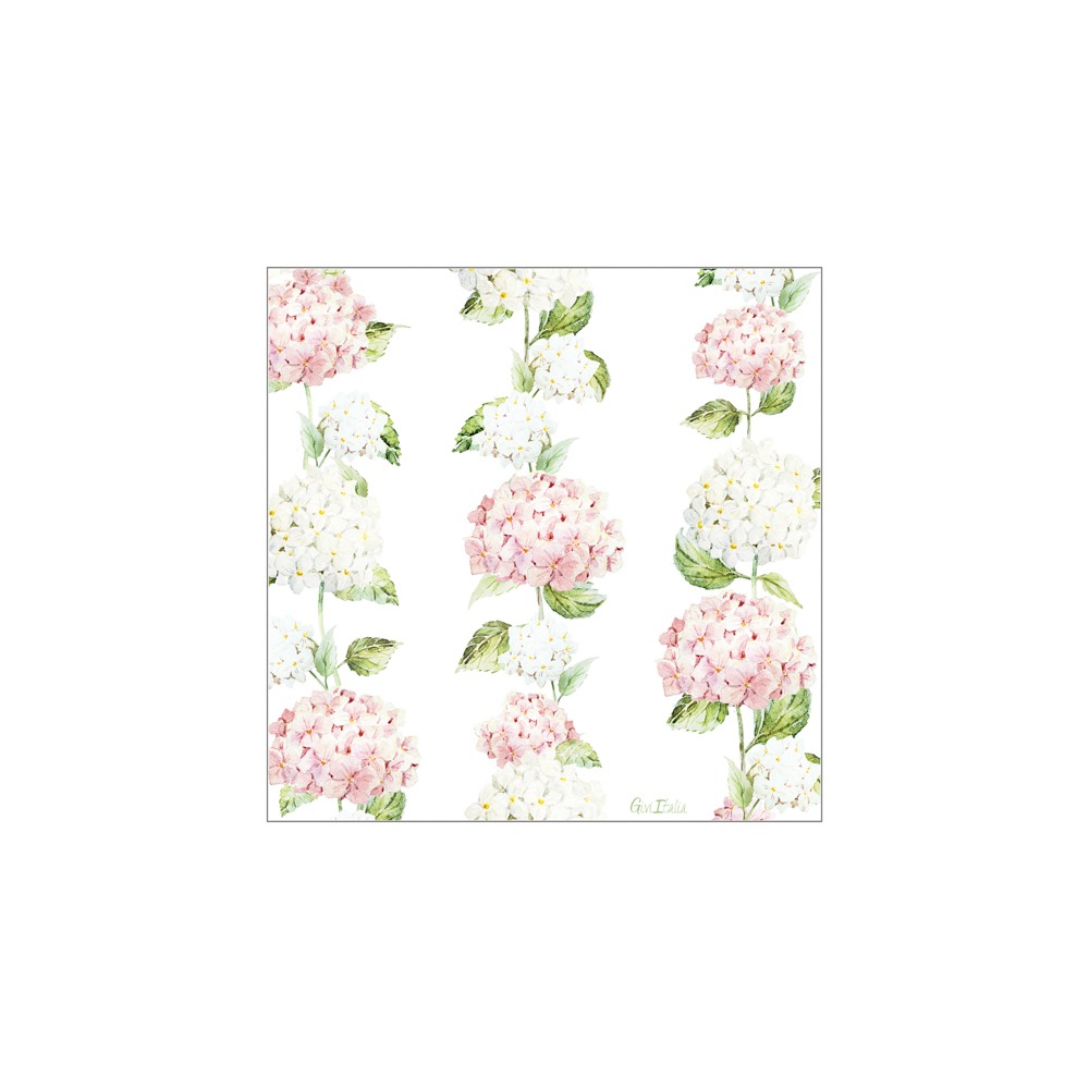 Hortensia Servietter - 16 stk (33 x 33 cm) | Blomst Servietter - Temashop