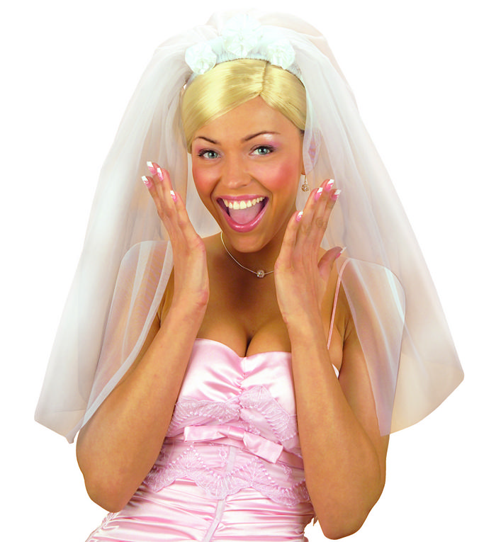 Hårbøjle Med Brudeslør | Bachelorette Hårbøjle / Pandebånd / Hårbånd - Hovedtilbehør - Temashop