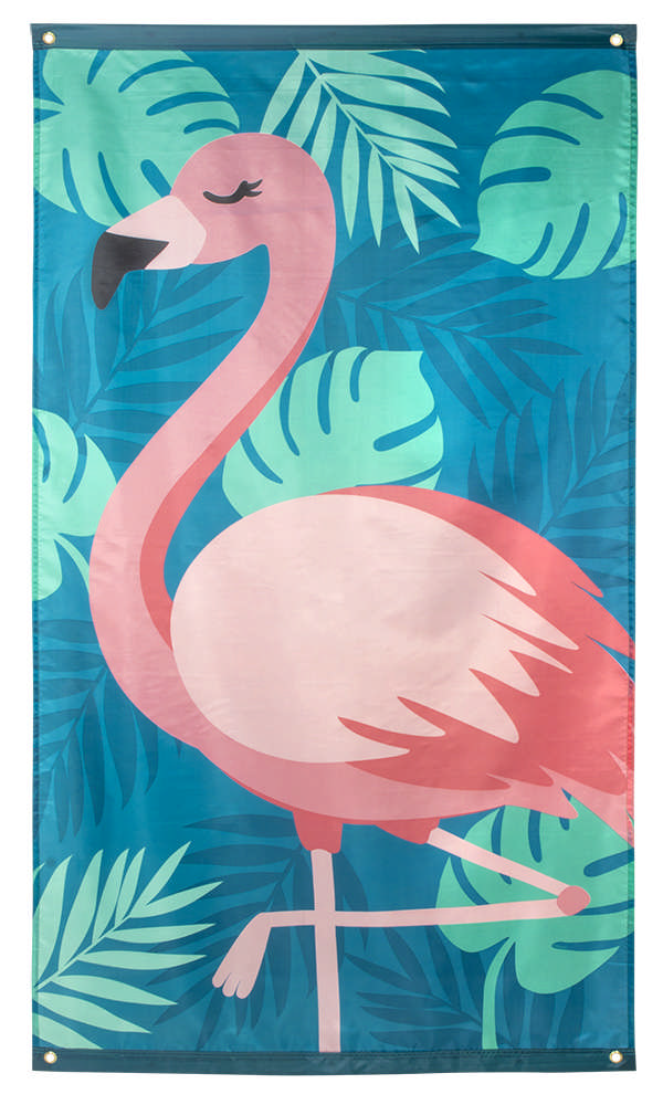 Hængende Flamingo Banner - 1 stk (150 x 90 cm) | Flamingo Bannere - Temashop