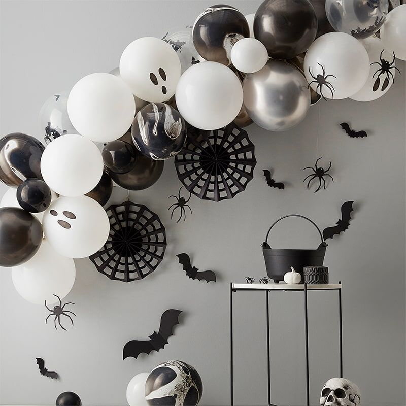 Halloween Ballonbue Sort/Hvid