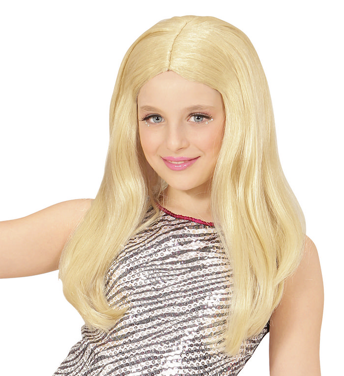 Hannah Børneparyk Blond | 50'erne Rock n' Roll Paryk - Hovedtilbehør - Temashop