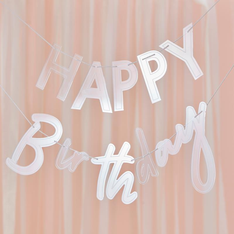 Happy Birthday Akryl Guirlande